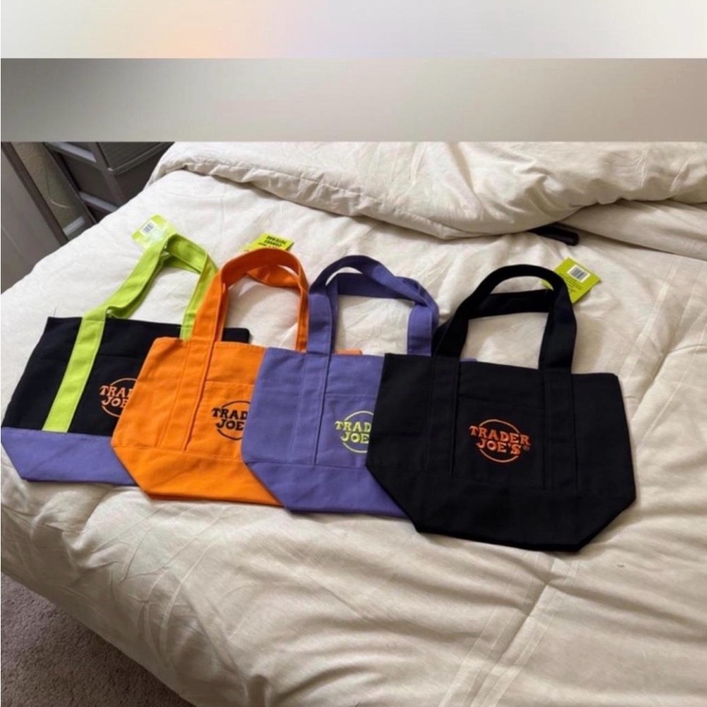 Trader Joe's Colorful Tote Bag Collection NWT